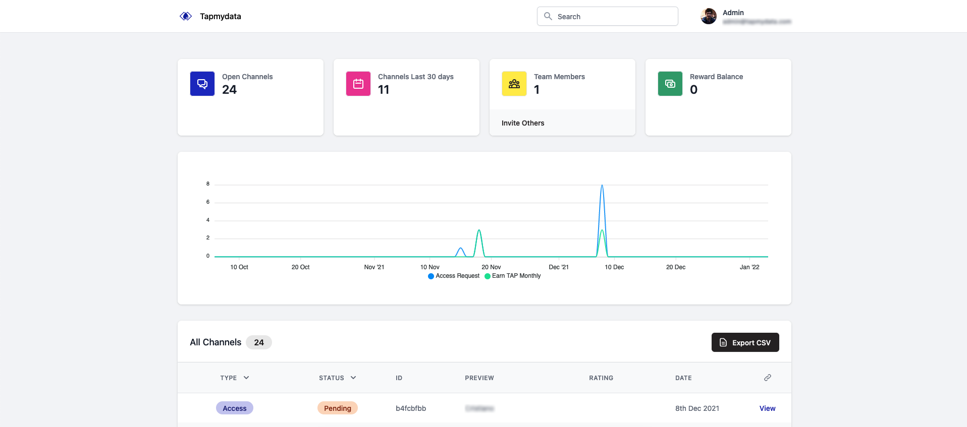 Discover web projects app screen