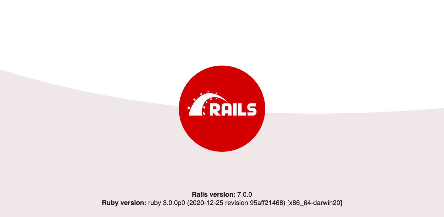 A web page with Rails written on it.
