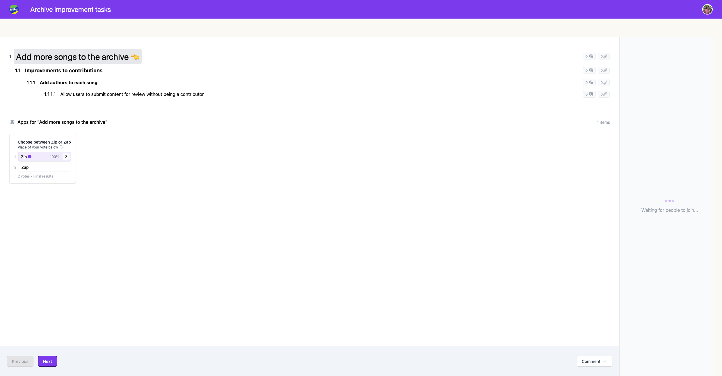 Boardshape Agenda Viewer UI